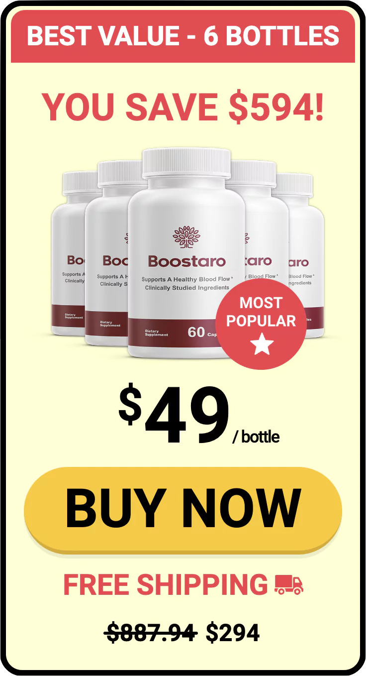 Buy Boostaro - 6 Bottles - BEST VALUE